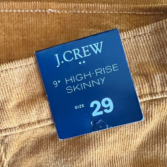 J. Crew Mustard Saffron 9" High Rise Skinny Button Fly Corduroy Pants  Size 29 - Picture 7 of 10